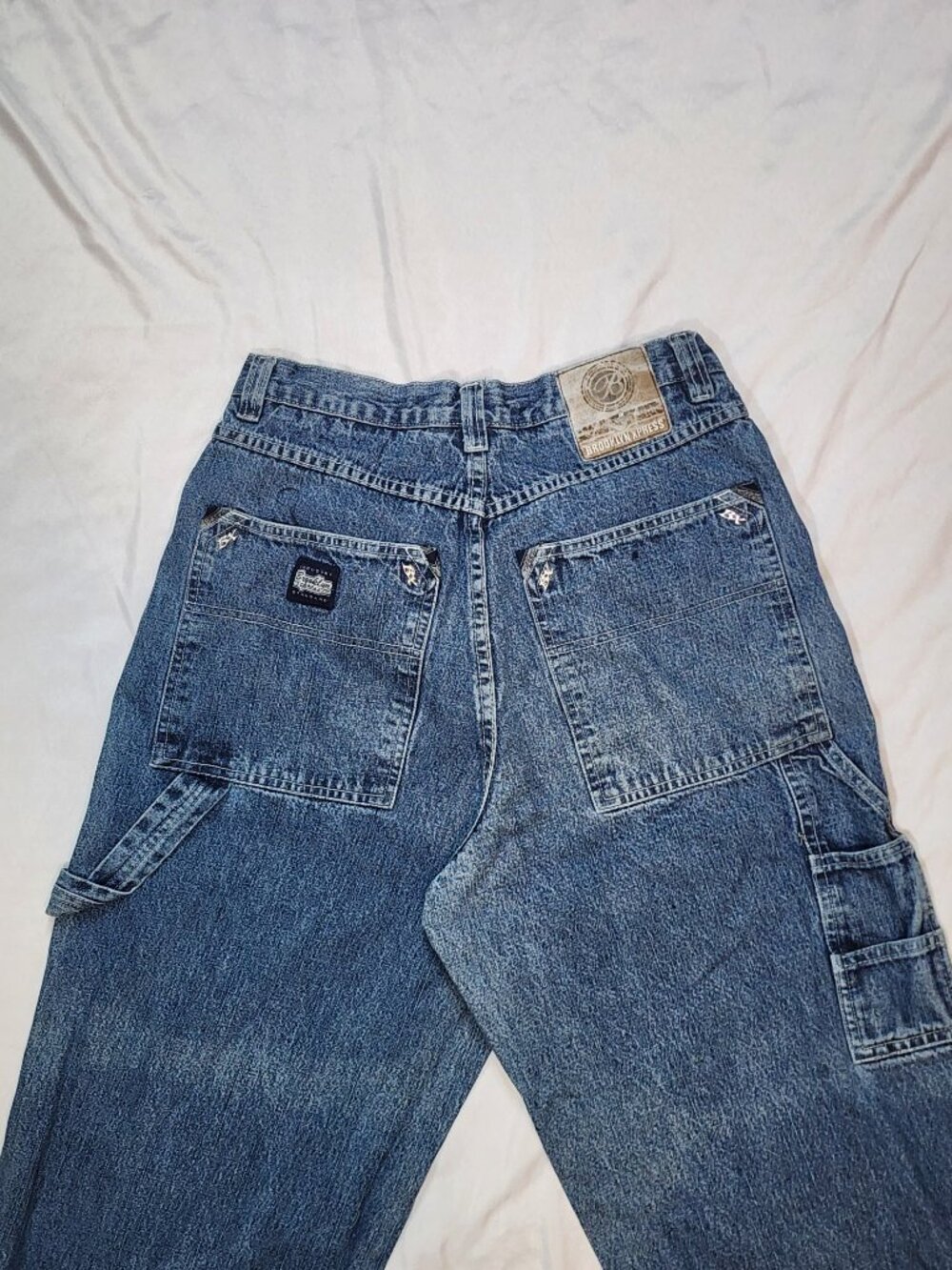 Vintage Brooklyn Xpress Size 32 Baggy Carpenter Jeans Y2K Skater - Picture 10 of 13